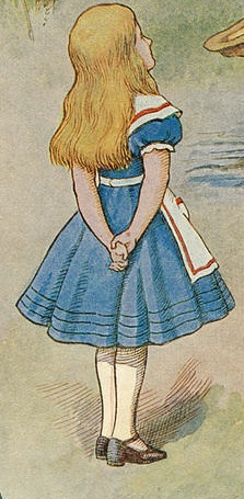 Alice dress in Tunniel's illustrations