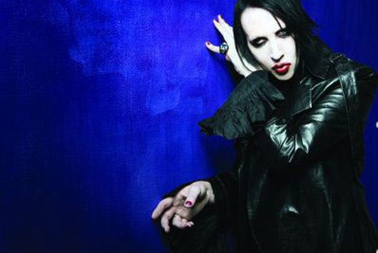 Marilyn Manson promotional photo blue