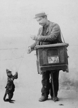 An Organ Grinder and his monkey