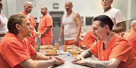 Manson in a scene from Sons of Anarchy