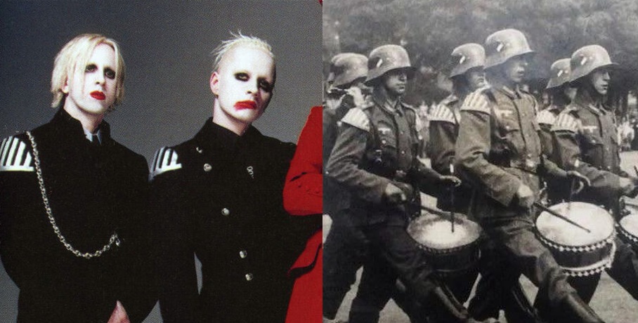 Comparison of Marilyn Manson band and Nazi marching band