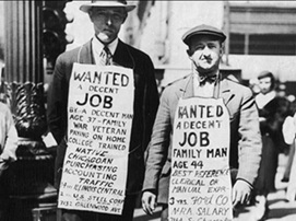 Unemployed men in USA